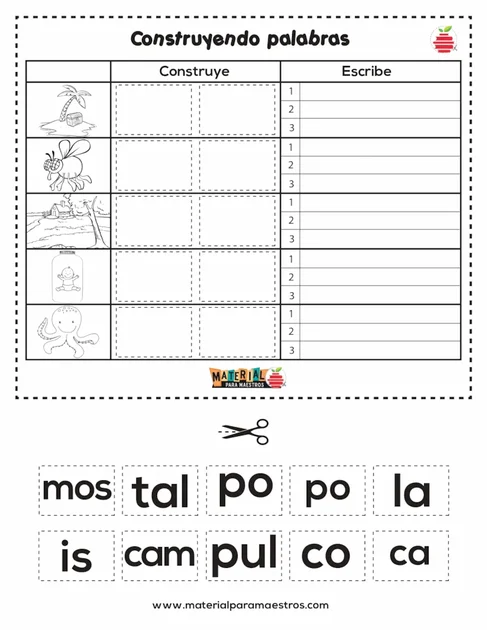 S Labas Para Recortar Imprime Recorta Forma Palabras