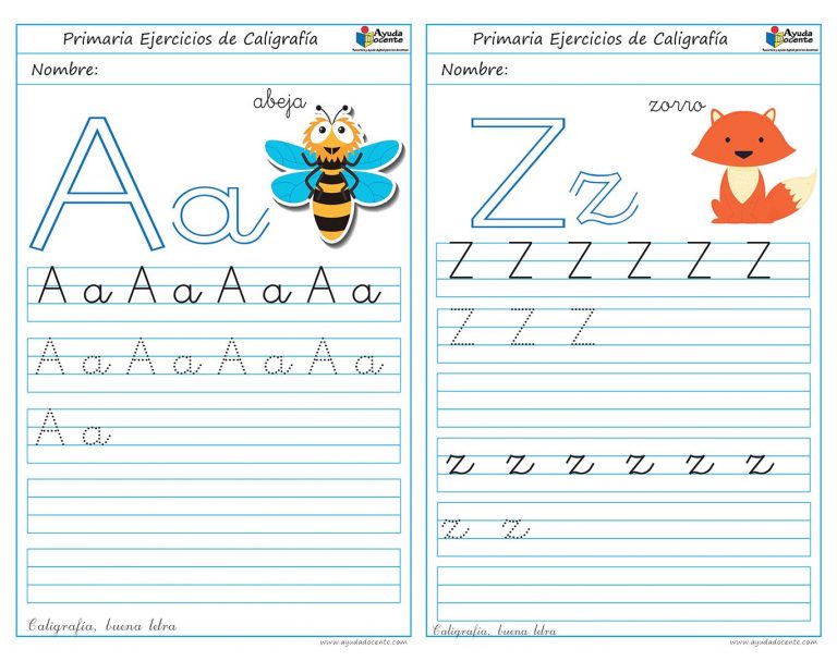 Cuaderno de Caligrafía para Imprimir PDF Educaenvivo