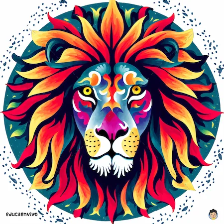 Top 47+ imagen imagenes de mandalas de leones a color